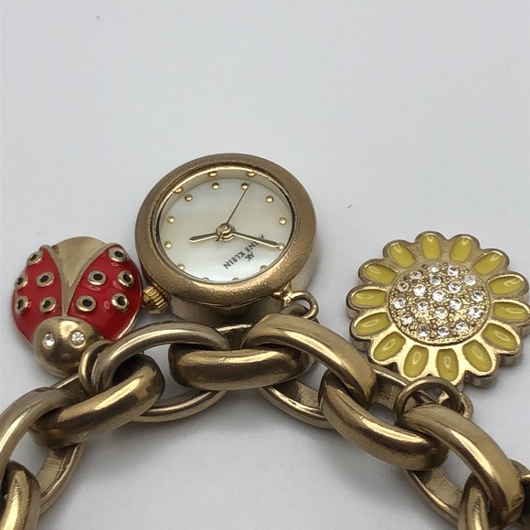 Anne Klein Charm Bracelet Watch Working w/New battery - Picture 2 of 7